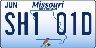 MO license plate SH1O1D
