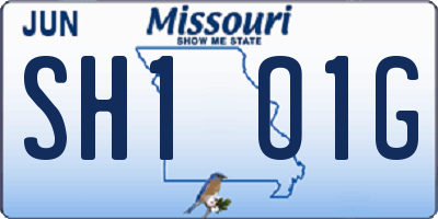 MO license plate SH1O1G
