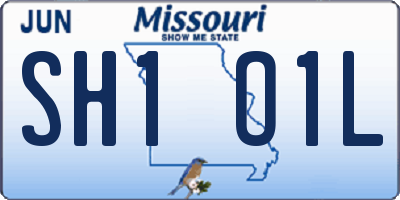 MO license plate SH1O1L