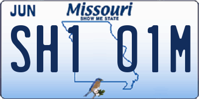 MO license plate SH1O1M