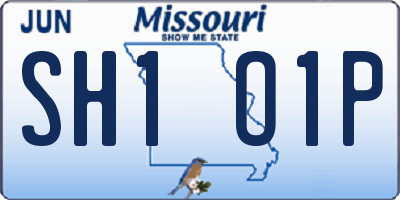 MO license plate SH1O1P
