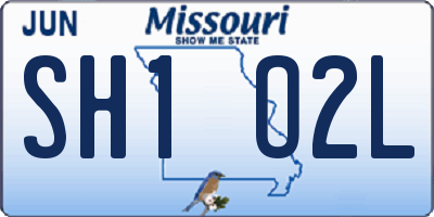MO license plate SH1O2L