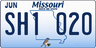 MO license plate SH1O2O