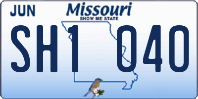 MO license plate SH1O4O