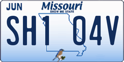 MO license plate SH1O4V