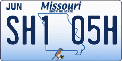 MO license plate SH1O5H