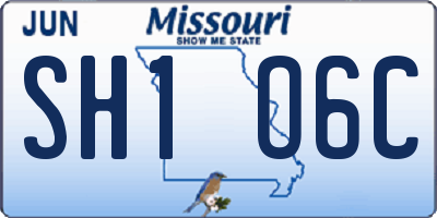 MO license plate SH1O6C
