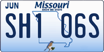 MO license plate SH1O6S