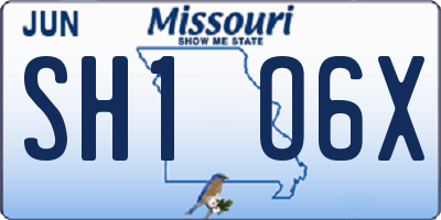 MO license plate SH1O6X