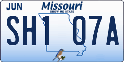 MO license plate SH1O7A