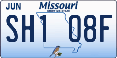 MO license plate SH1O8F