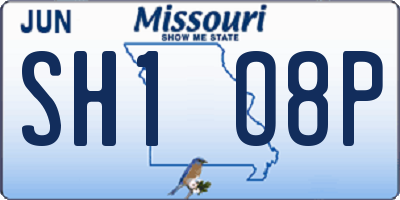 MO license plate SH1O8P