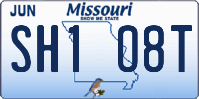 MO license plate SH1O8T