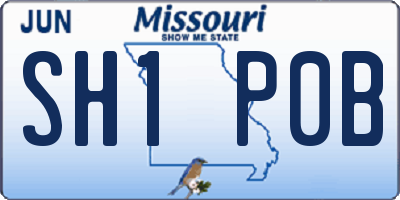 MO license plate SH1P0B