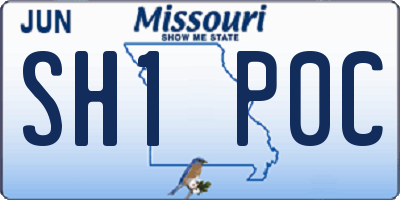 MO license plate SH1P0C