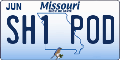 MO license plate SH1P0D