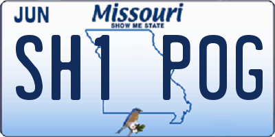 MO license plate SH1P0G
