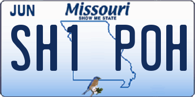 MO license plate SH1P0H
