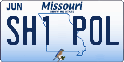 MO license plate SH1P0L