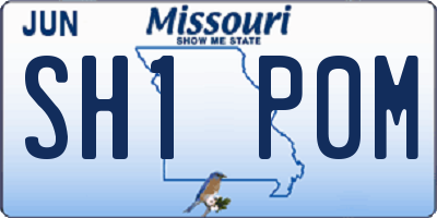 MO license plate SH1P0M