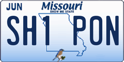 MO license plate SH1P0N
