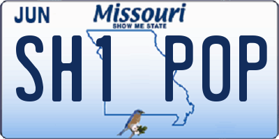 MO license plate SH1P0P