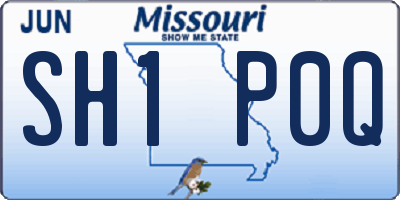 MO license plate SH1P0Q