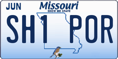 MO license plate SH1P0R