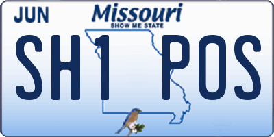 MO license plate SH1P0S