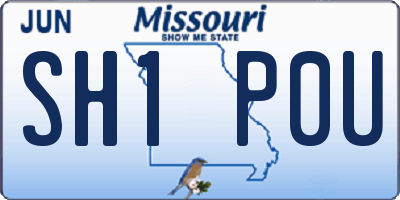 MO license plate SH1P0U