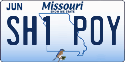 MO license plate SH1P0Y