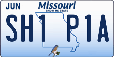 MO license plate SH1P1A