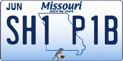 MO license plate SH1P1B