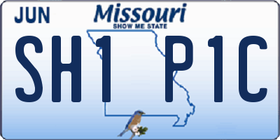 MO license plate SH1P1C