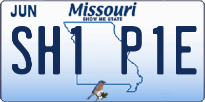 MO license plate SH1P1E