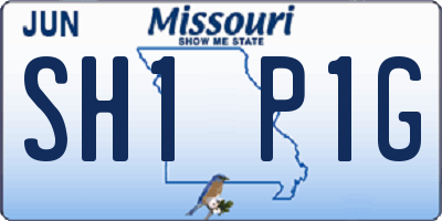 MO license plate SH1P1G