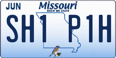 MO license plate SH1P1H