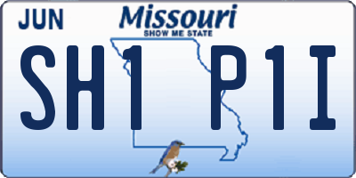 MO license plate SH1P1I