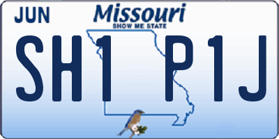 MO license plate SH1P1J