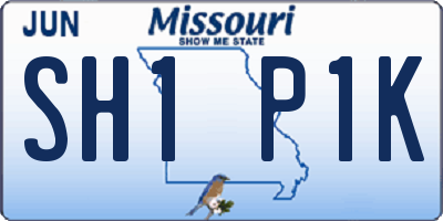 MO license plate SH1P1K