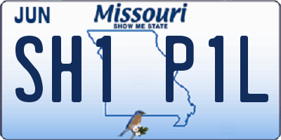 MO license plate SH1P1L