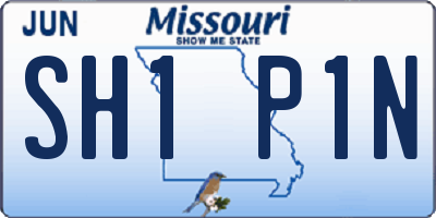 MO license plate SH1P1N