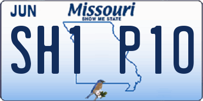 MO license plate SH1P1O