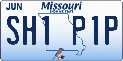 MO license plate SH1P1P