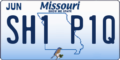 MO license plate SH1P1Q