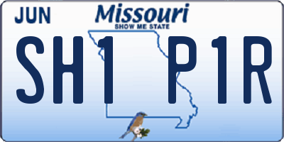 MO license plate SH1P1R