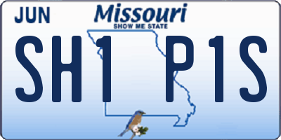 MO license plate SH1P1S