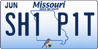 MO license plate SH1P1T