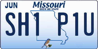 MO license plate SH1P1U