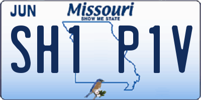 MO license plate SH1P1V